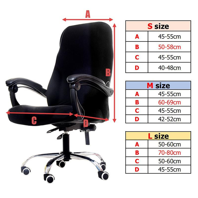 Elastischer Bürostuhlbezug von Weißer Regen in modernem Stil, schmutzabweisend und waschbar, Größe S (50-58 cm) - Bild 2