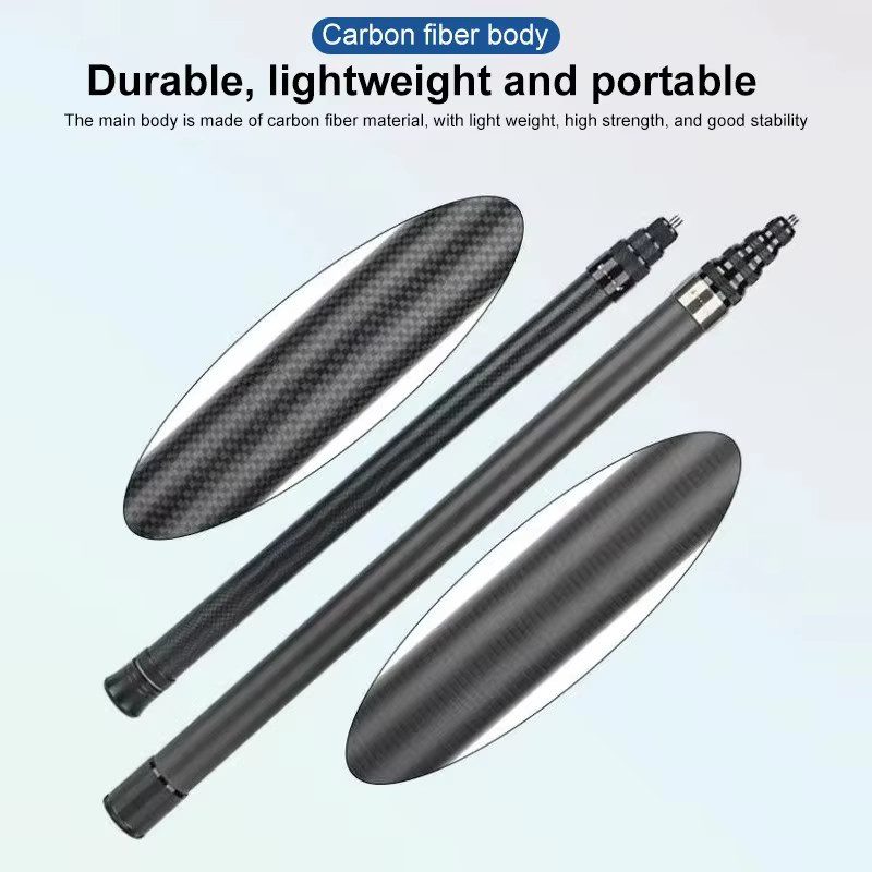 HONGDAK Carbon Fiber Einbeinstativ Extended Edition Unsichtbarer Selfie Stick in Schwarz für Insta360 X3 X2 und GoPro 9 10 11 12 - Bild 2