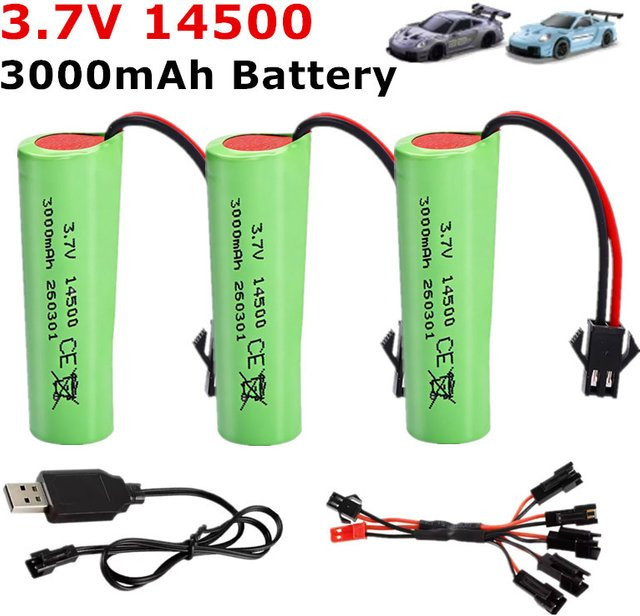 PYLRC Li-Ionen-Akku, 3,7V 3000mAh 14500, für RC-Fahrzeug - Bild 1