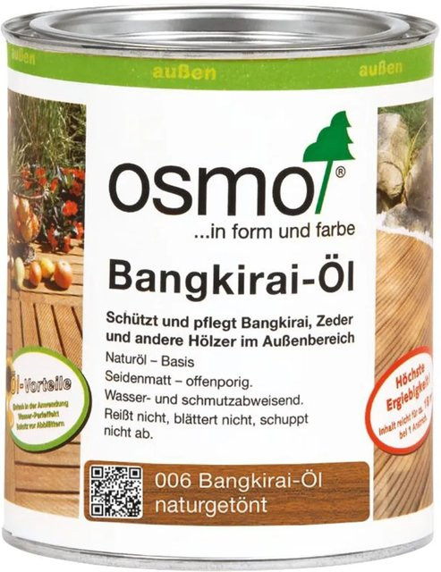 Osmo Holzöl Spezial Bangkirai naturgetönt, 0,75 l, satin matt mit UV-Schutz und Wasserabweisung - Bild 1