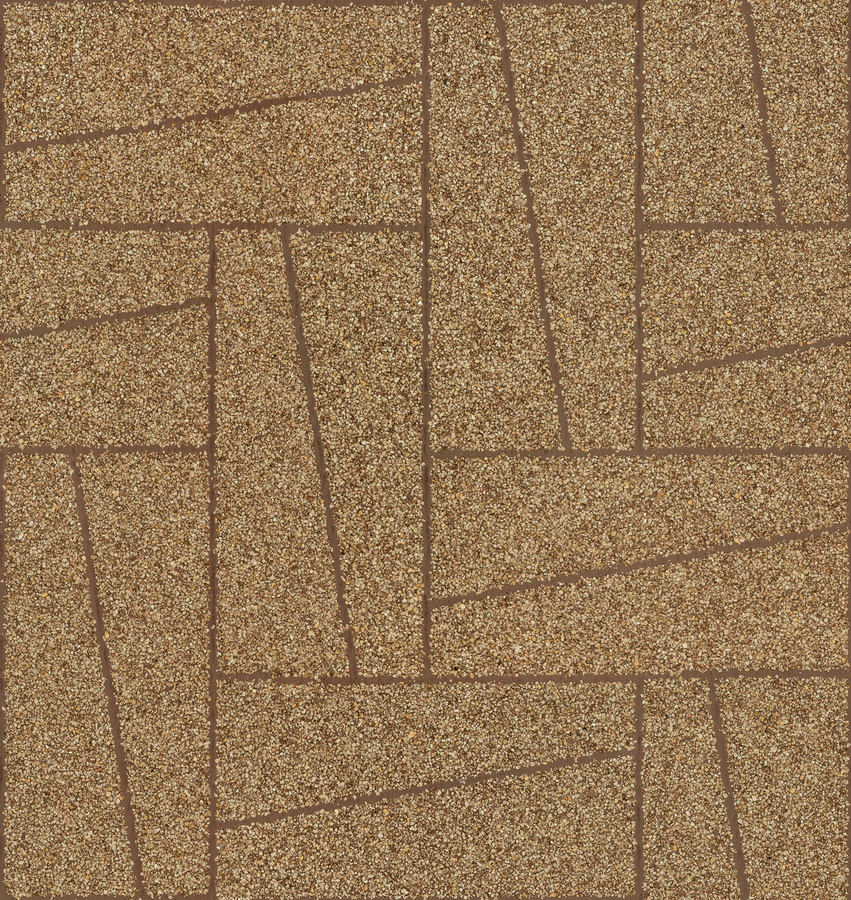 Omexco Tapete Stepping Stone MNE6001 in Braun mit abstraktem geometrischem Design - Bild 1