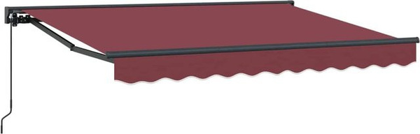 vidaXL Manuell Einziehbare Markise Bordeauxrot B: 300 cm, T: 200 cm