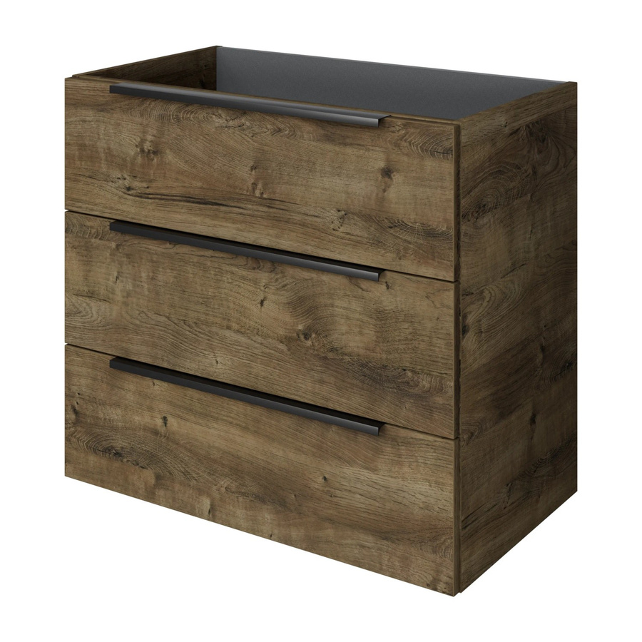 Pelipal Waschbeckenunterschrank Quantum 07 Eiche Ribbeck Quer mit 3 Auszügen, Farbe: Eiche/Braun, B: 80 cm, H: 42,9 cm, T: 72 cm - Bild 2