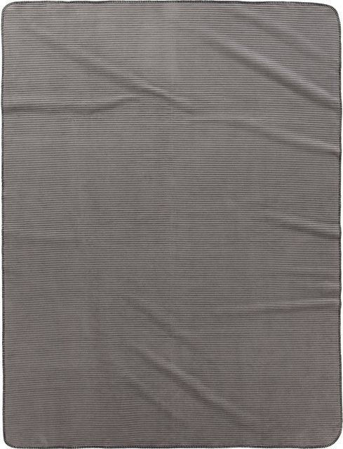 Biederlack Wohndecke Feel Cord in Grau - Bild 1