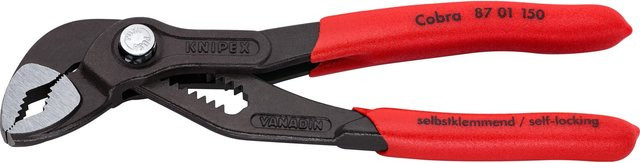 Knipex Cobra Wasserpumpenzange aus Chrom-Vanadium in Grau und Rot, Länge: 150 mm - Bild 1