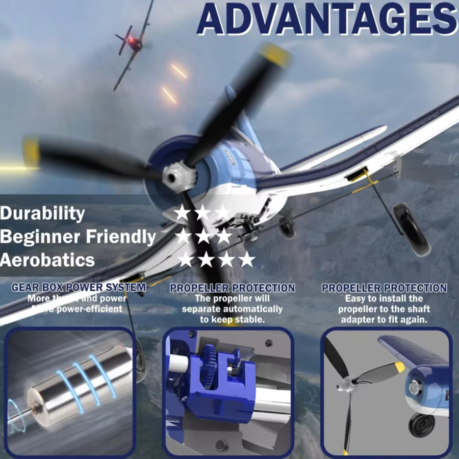 Volantexrc F4U Corsair RC-Flugzeug, ferngesteuertes Flugzeug, EPP-Schaum - Bild 4