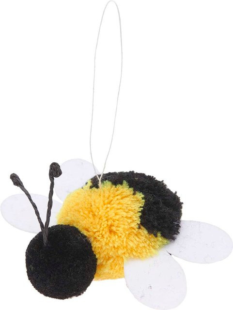 Rico Design Pompon Biene zum Aufhängen B: 9 cm, T: 12 cm, H: 5 cm - Bild 1