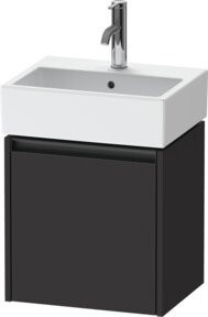 Duravit Waschtischunterschrank Ketho.2 Eckunterschrank mit 1 Tür in Grau Matt, B/T/H: 43,4 x 33,8 x 44 cm - Bild 1