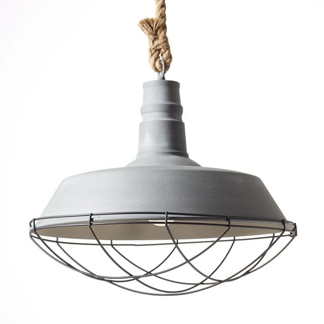 Brilliant Rope Pendelleuchte Industrial-Look Betongrau E27 dimmbar - Bild 1