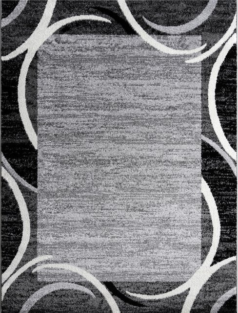 Teppich Sinay in Grau mit Kreismuster, modern und pflegeleicht, B/T: 60 x 100 cm - Bild 1