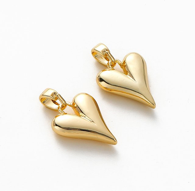 St.kunkka Charms, 18k vergoldet, Pfirsich Herz, Gold, Unisex - Bild 1