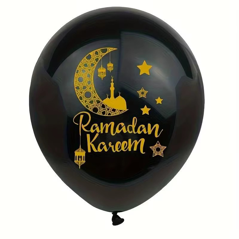 ZQNYCY Ramadan Kareem Latex Ballon Set für Eid Mubarak Party Dekoration, 20 Stück, Multicolor, Rund - Bild 4