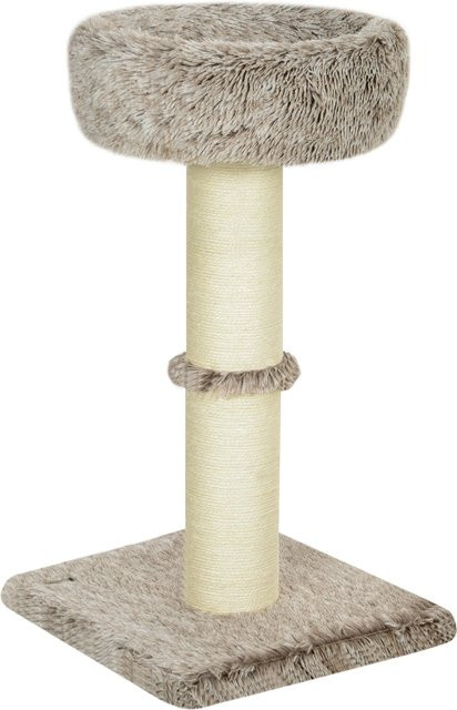 PawHut Kratzbaum Braun mit Bett und Sisal-Kratzsäulen, Höhe: 87 cm - Bild 1