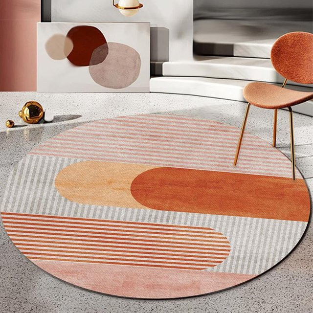 Moderner runder Teppich Karpetti mit geometrischem Design in Multicolour, Durchmesser: 160 cm - Bild 1