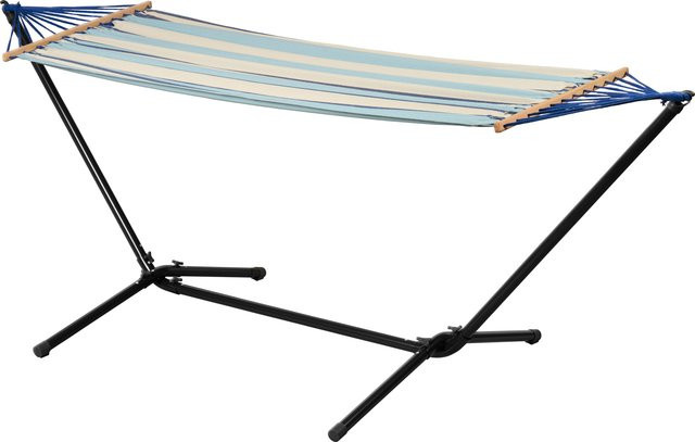 LIVARNO Hängematte mit Gestell aus Stahl und Baumwolle-Polyester-Mischgewebe - Bild 1