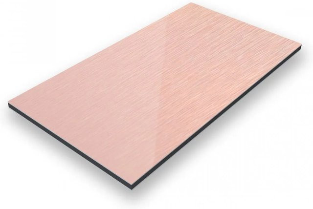 Aluverbund24 Aluminiumverbundplatte Kupfer-Gebürstet B: 300 cm, T: 150 cm, Dicke: 0,3 cm - Bild 1