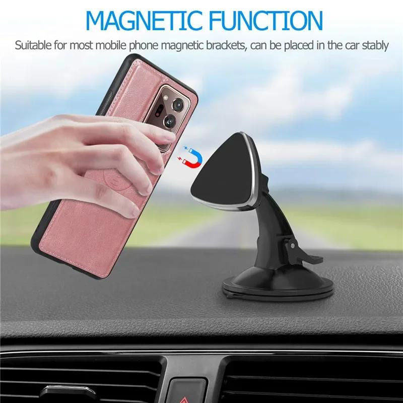 Magnetische Leder Handyhülle mit Geldbörse Funktion für Samsung Galaxy S25 Ultra S24 Plus Note 20 A54 A14 A73 A53 A33 A13 A72 A52s A32 A50 A50S A30S von G.MING in verschiedenen Farben - Bild 3