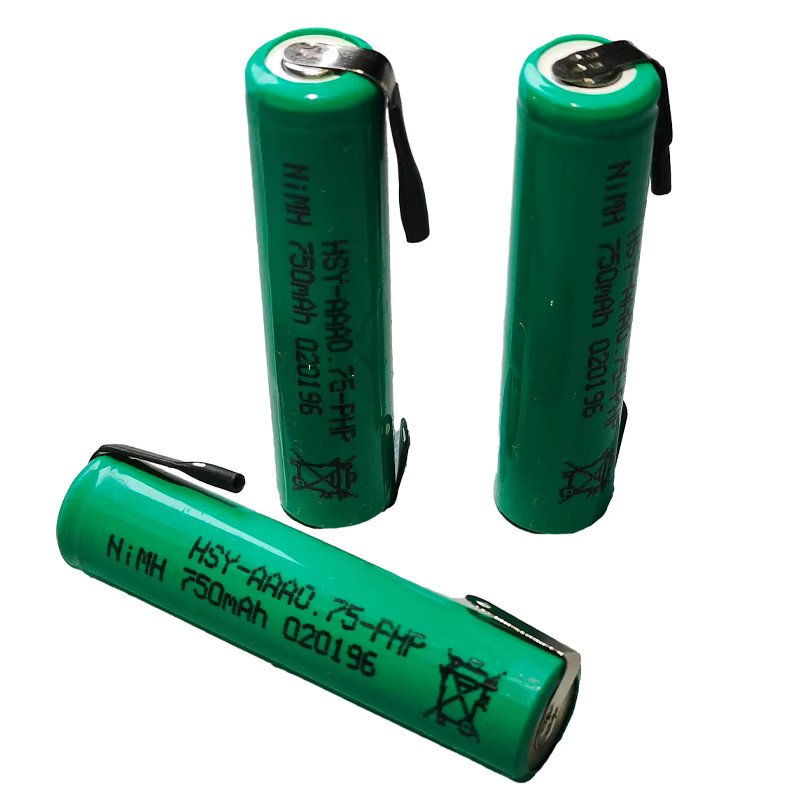 Philips wiederaufladbare NiMH-Batterie AAA 1,2V 750mAh mit Schweißlaschen in Grün für elektrische Zahnbürsten und Rasierer - Bild 2