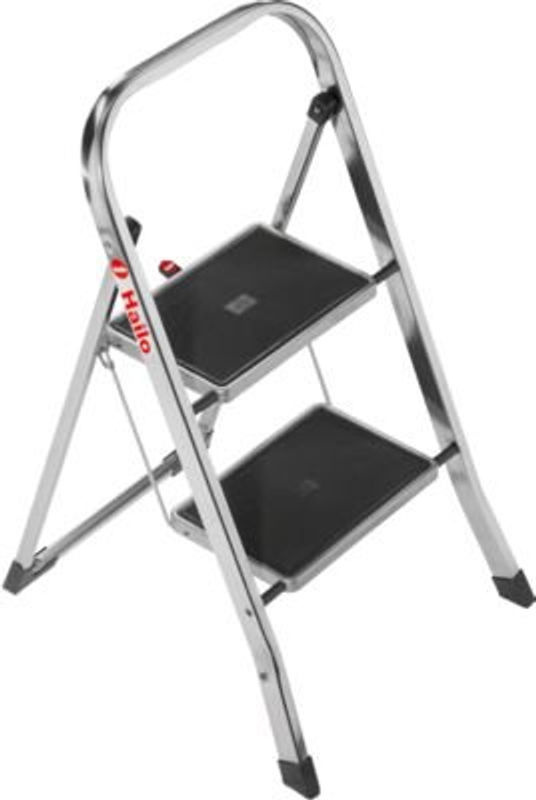 Hailo Klapptritt K70 StandardLine Aluminium Trittleiter 2 Stufen Silber Schwarz - Bild 5