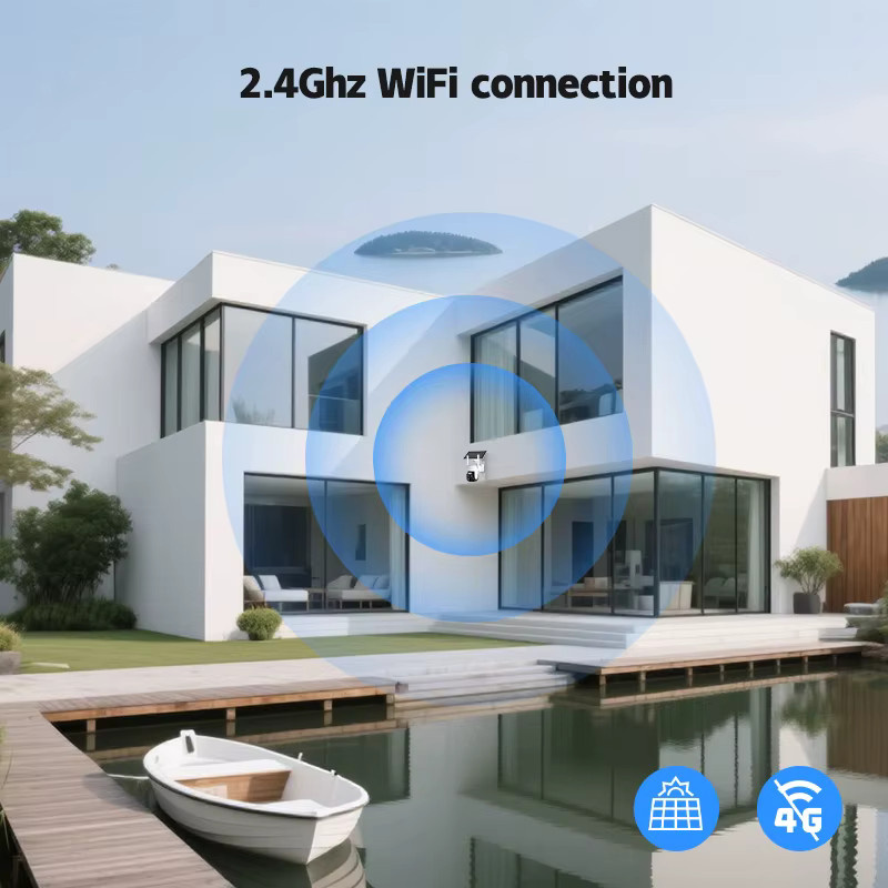 SZSINOCAM 2er-Set WLAN PTZ Outdoor Solar-IP-Kamera mit HD-Videoüberwachung und Akku in Weiß - Bild 2