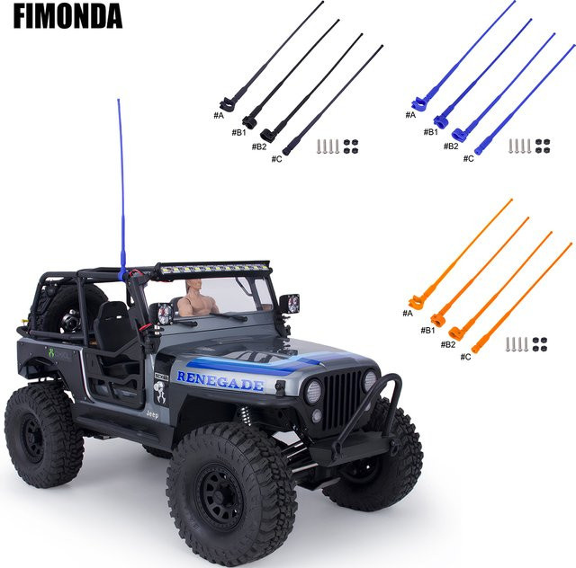 Fimonda Nylon-Antennenleitungs-Set, 4-teiliges Set, für 1/8 1/10 RC Crawler - Bild 1
