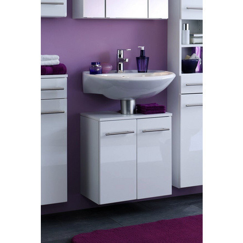 HELD MÖBEL Waschbeckenunterschrank Parma in Weiß, glänzend, B/H/T: 50 x 53 x 34 cm - Bild 2