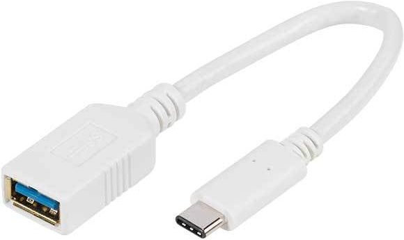 Vivanco USB Type C auf USB 3.0 A Adapter in Weiß, 0,1 m - Bild 1