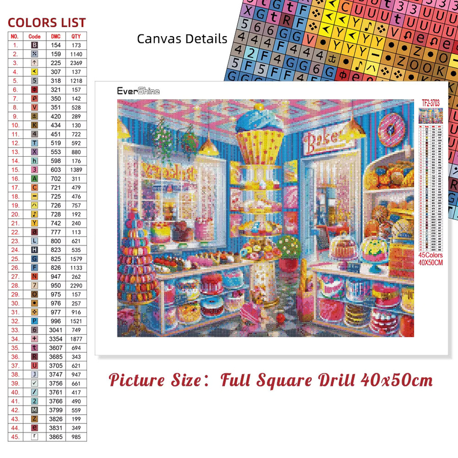 EverShine 5D DIY Diamantmalerei Set Haus Landschaft Mosaik Stickerei in Mehrfarbig - Bild 2