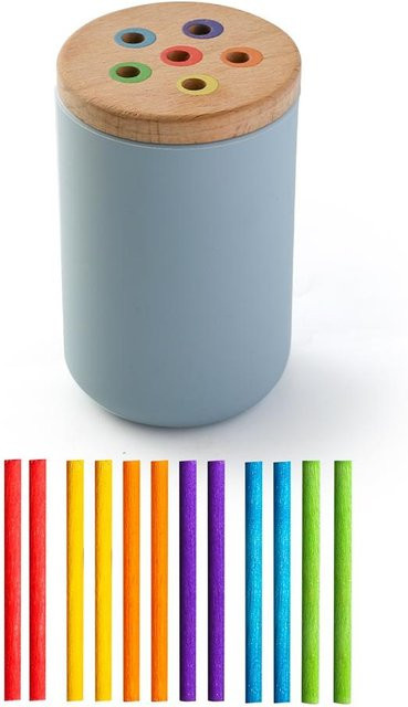 Binchi Montessori Holz Lern Farbe Sortier Spielzeug, ab 0 Jahre, Bunt / Mehrfarbig - Bild 1