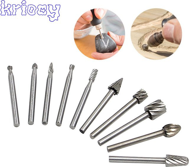 KRIOCY Hartmetall Bohrer aus Wolframkarbid in Silber für Metall und Holz zur Verwendung mit Dremel und Rotationswerkzeugen - Bild 1