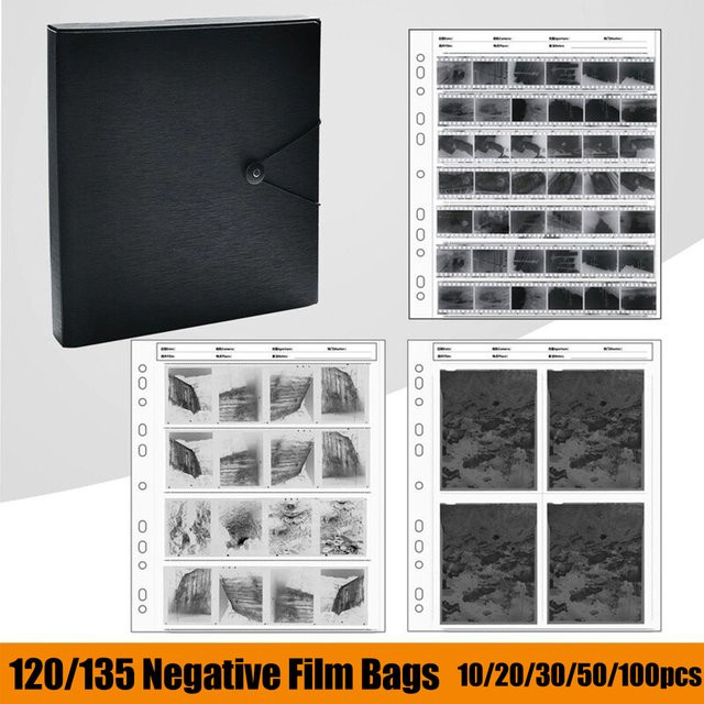 Bekia Negative Filmtaschen säurefrei und transparent zur Aufbewahrung von Negativen in den Größen 120 mm und 135 mm - Bild 1