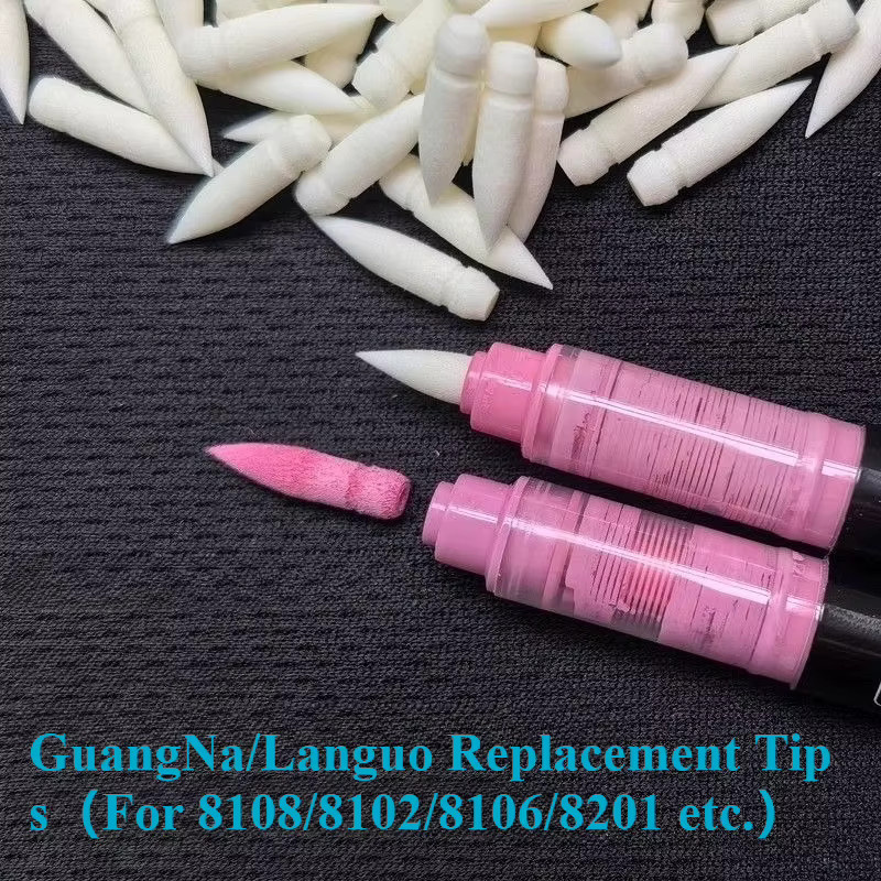 GuangNa Ersatzspitzen für Acryl-Pigment-Marker mit weichen Doppelspitzen in Weiß für DIY-Malerei auf Holz, Glas und Stein - Bild 5