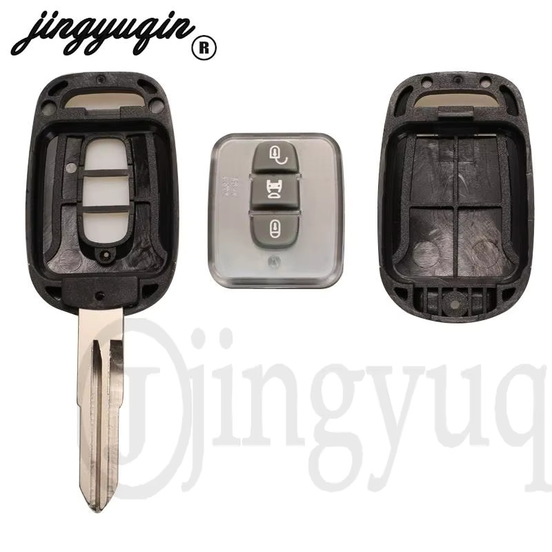 Jingyuqin Fernbedienungsschlüssel für Chevrolet Captiva und Holden 5 7, 434MHz ID46 PCF7936, 2/3 Tasten, Schwarz - Bild 3