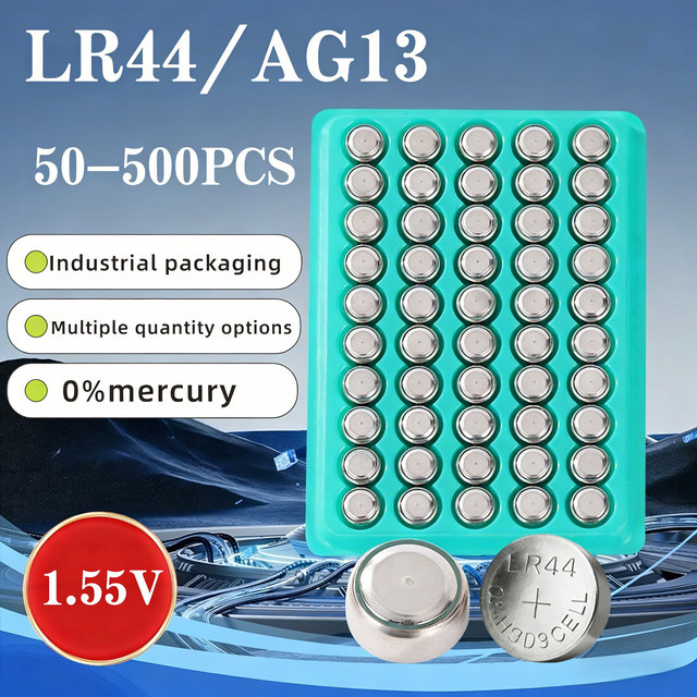 Yuform Premium Alkalibatterien LR44 Knopfzellen 1,5 V in Silber - Bild 1