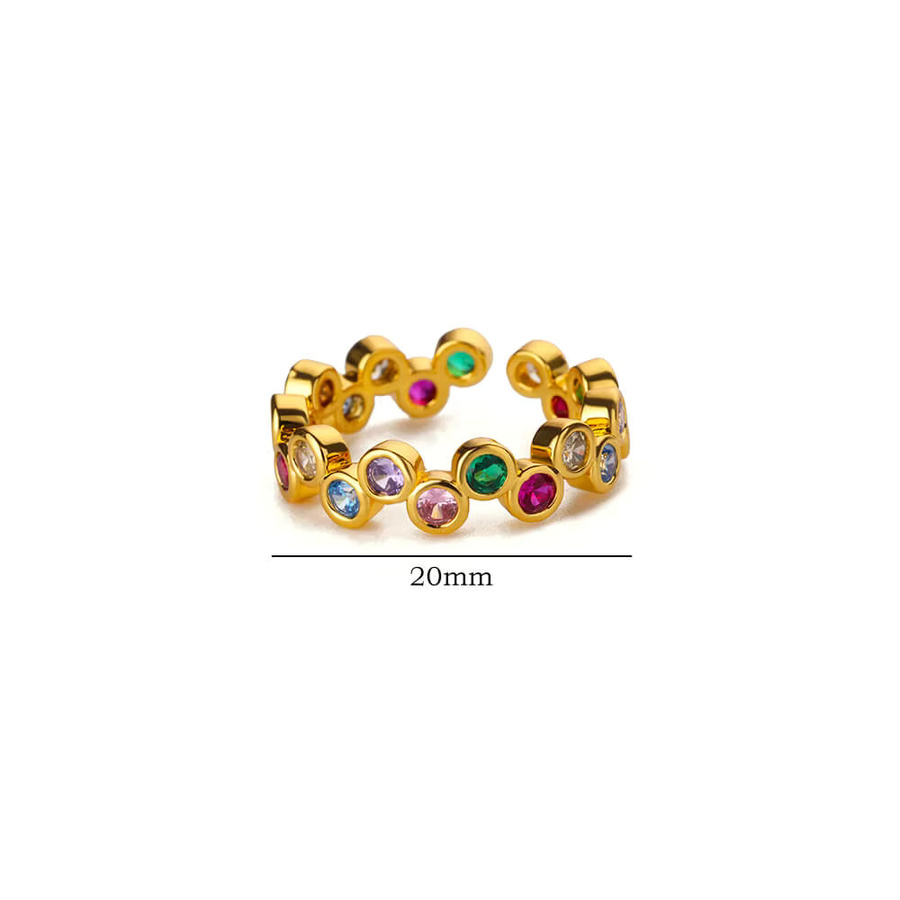 Pinky Zirkon Ring, Edelstahl, Gold, Zirkonia, Damen - Bild 2
