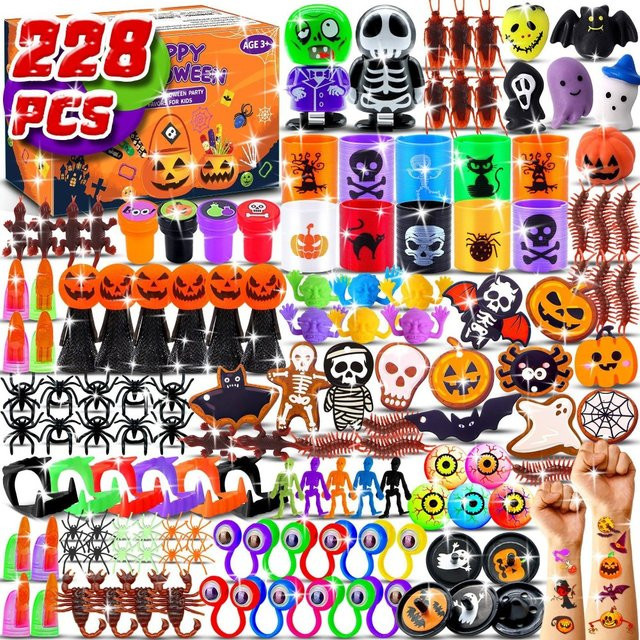 228-teiliges Halloween-Party-Set mit bunten Kunststoff-Geschenken für Kinder und Karnevalsparty-Auszeichnungen - Bild 1