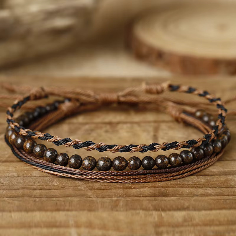 RUIYI Armband-Set, Tigerauge, Türkis-Perlen, Unisex - Bild 2