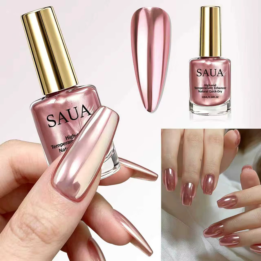 SAUA Nagellack, Roségolden, Metallic - Bild 4