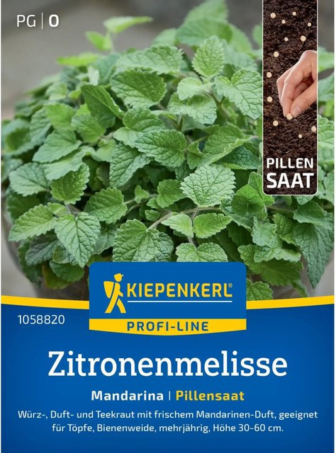 Kiepenkerl Profi-Line Zitronenmelisse Mandarina Pillensaat Gewürzpflanze für Salate, Soßen, Süßspeisen und Teemischungen - Bild 1