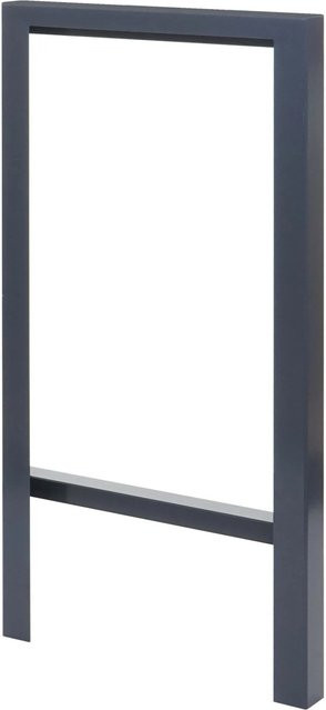 Fahrradbügel MCW-J74 Anlehnbügel aus verzinktem Karbonstahl, anthrazit, H x B x T: 115 x 60 x 6 cm - Bild 2