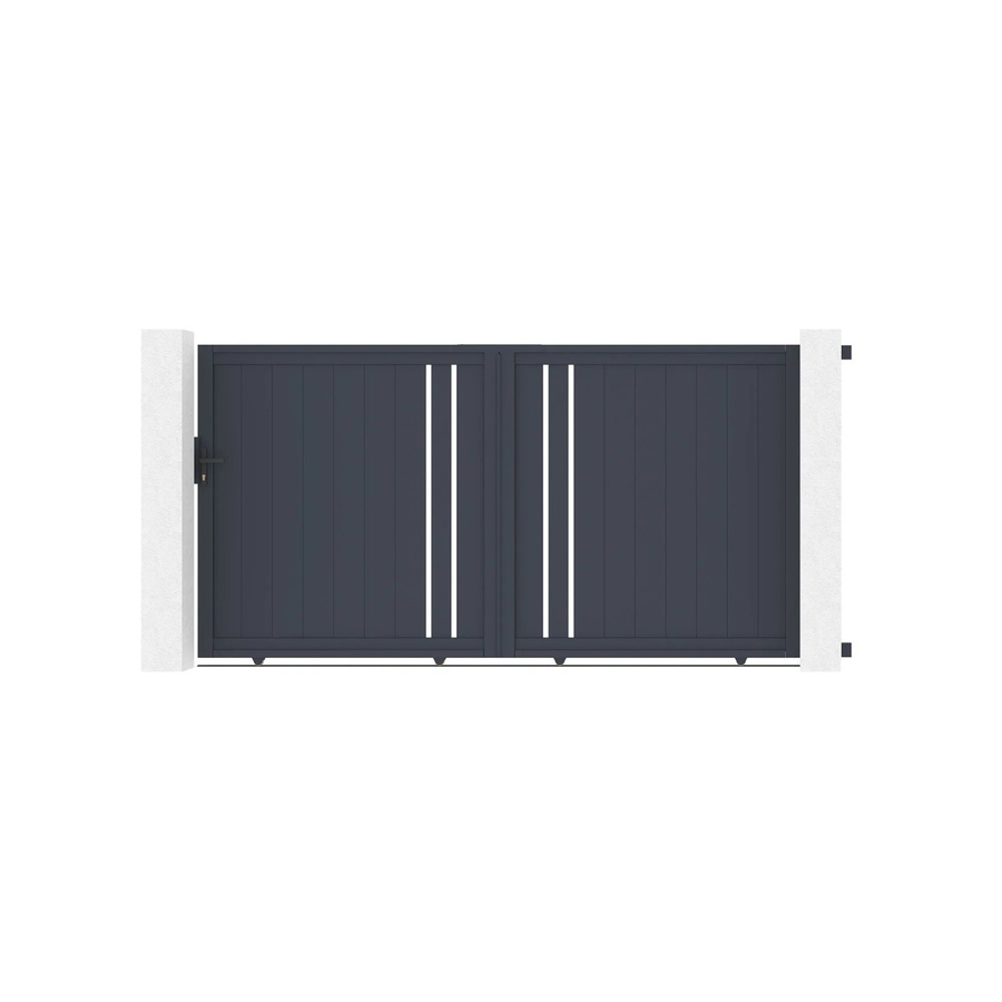 Casanoov Schiebetor Giona aus Aluminium in Grau mit Ranger C300 Motorisierung, Breite: 305 cm, Höhe: 180 cm - Bild 2