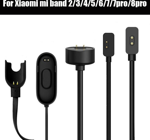 Magnetisches USB-Ladegerät für Xiaomi Mi Band 7 6 5 Pro 4 3 2 in Schwarz - Bild 1