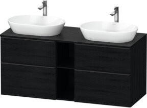 Duravit Waschtischunterschrank D-Neo in Schwarz Matt, Breite: 140 cm, Tiefe: 55 cm, Höhe: 55 cm - Bild 1