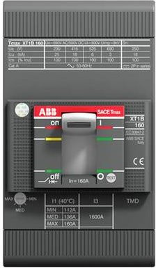 ABB XT1C 160 TMD 100-1 Leistungsschalter in Grau mit einem Einstellbereich bis 1000A und einer Schaltspannung von bis zu 690 V/AC - Bild 1
