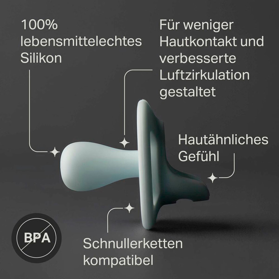 Tommee Tippee 2er-Pack Schnuller Ultra Light aus Silikon für 0-6 Monate, Multicolour - Bild 2