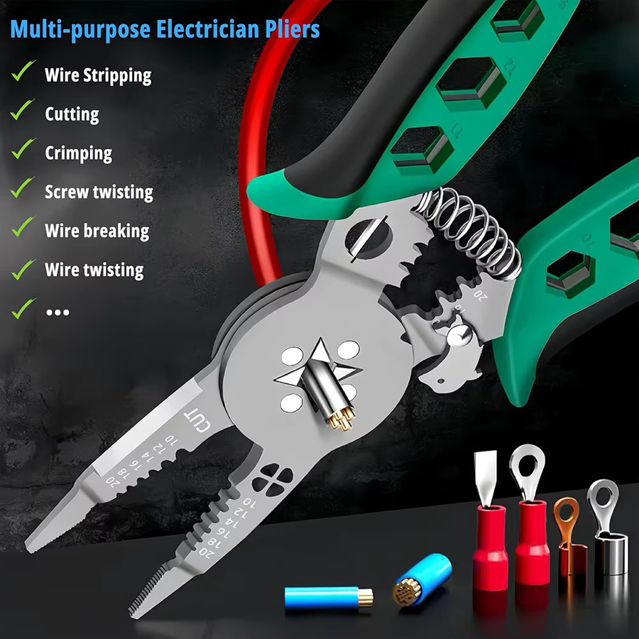 Multifunktionale Abisolierzange und Crimpzange von WOZOBUY für Elektriker - Bild 4