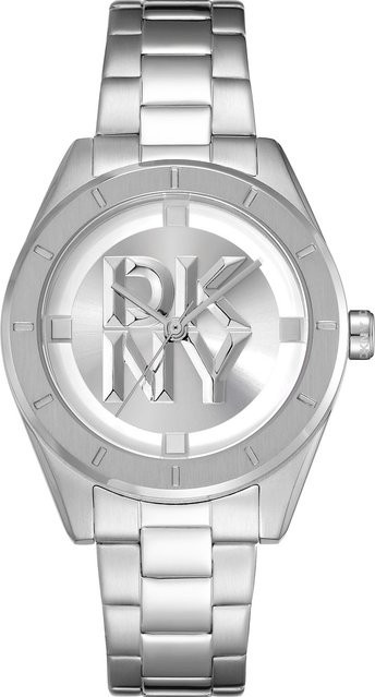 DKNY Armbanduhr Chambers Midi, Edelstahl, Silber, Quarz, 34 mm, Damen - Bild 1