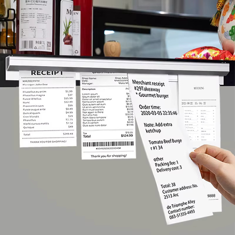 Einzelner Ticket-Clip aus Legierung für Restaurants und Cafés, Farbe: Silber, Höhe: 20 cm - Bild 2
