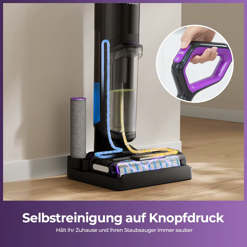 Redkey W15 Kabelloser Nass-Trocken-Staubsauger in Schwarz mit Selbstreinigungsfunktion und intelligenter Schmutzerkennung - Bild 5
