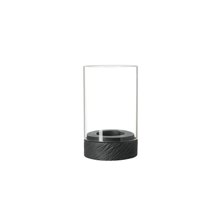 Villeroy & Boch Manufacture Rock Home Windlicht aus Glas in Grau Transparent Schwarz, Durchmesser: 13,2 cm - Bild 2